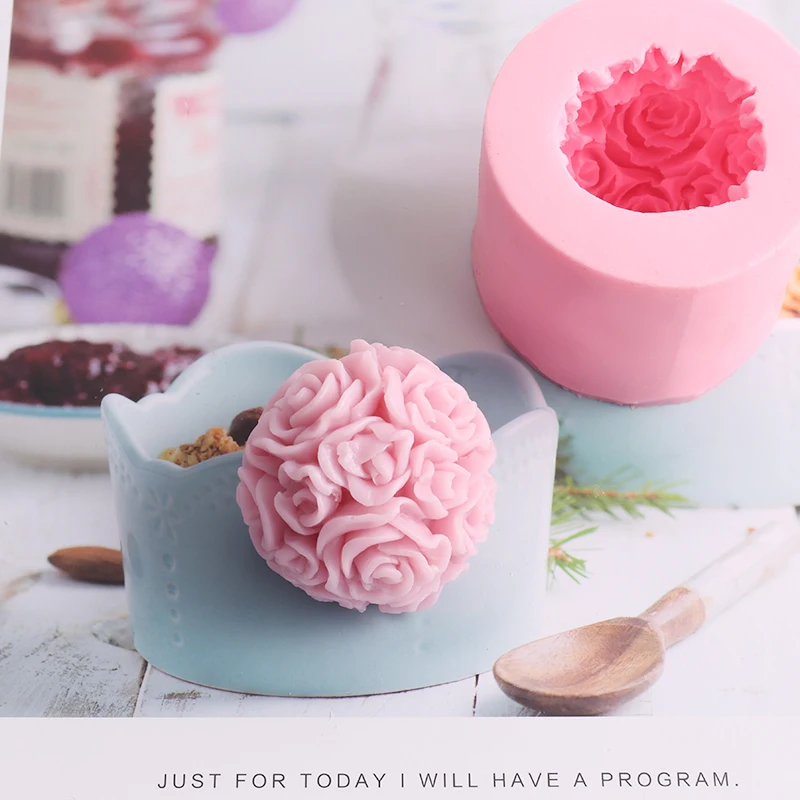 MYUE Diy Handmade 3D rose ball Soap Silicone Mold Homemade Bath Face Soap Cake Baking Aromatherapy Gypsum Candle Gift Mold 110g
MYUE Diy Handmade 3D rose ball Soap Silicone Mold Homemade Bath Face Soap Cake Baking Aromatherapy Gypsum Candle Gift Mold 110g