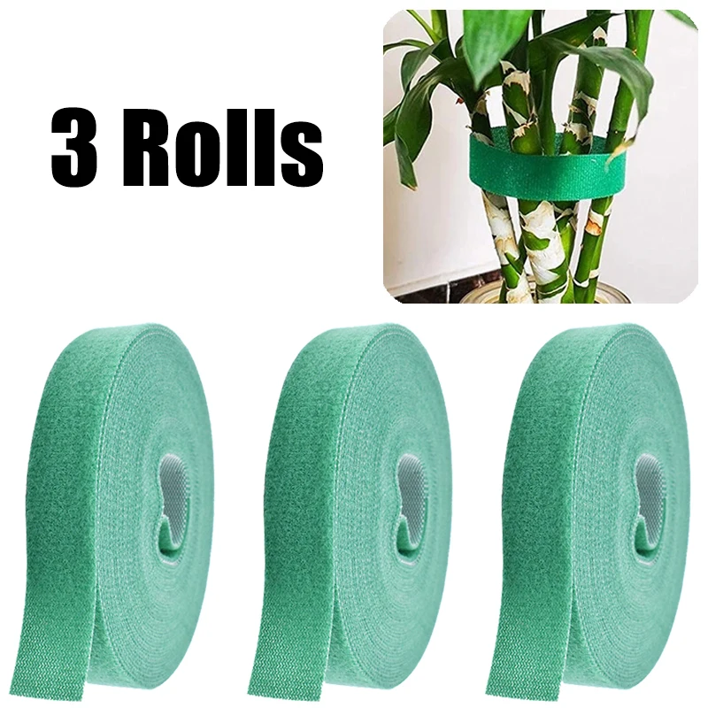 3Rolls Green Garden Twine Plant Ties Hook Loop Garden Supports Bamboo Cane Wrap Support Bandage Green Tie Tape Gardening Gadget
3Rolls Green Garden Twine Plant Ties Hook Loop Garden Supports Bamboo Cane Wrap Support Bandage Green Tie Tape Gardening Gadget