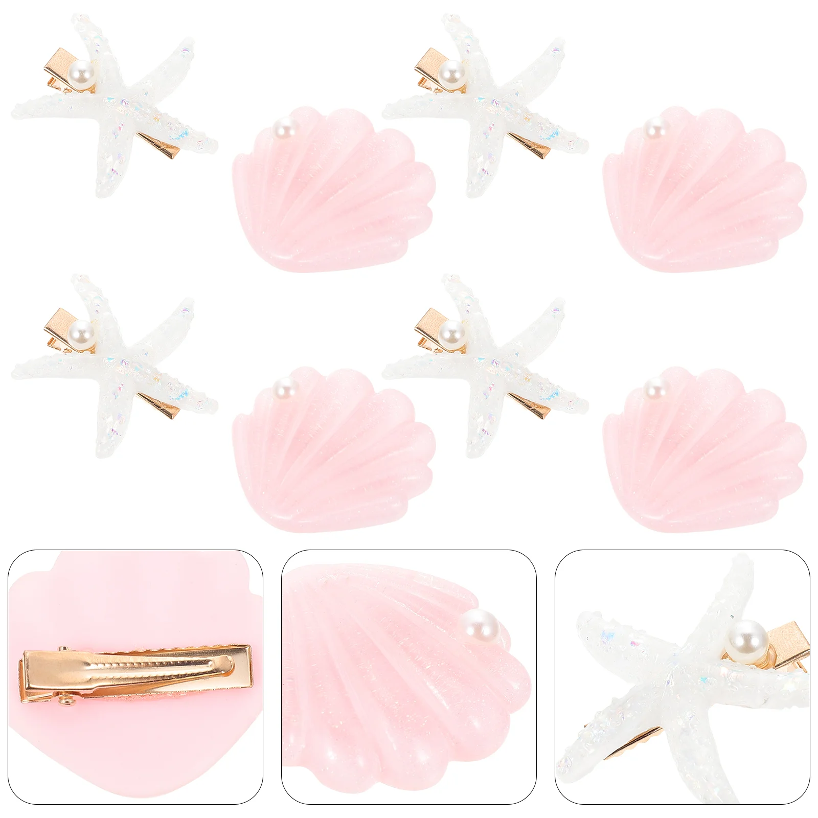 8pcs Mermaid Hair Accessories Alligator Hair Clips Stelleroid Hair Clips Pearl Shell Hair Clips
8pcs Mermaid Hair Accessories Alligator Hair Clips Stelleroid Hair Clips Pearl Shell Hair Clips