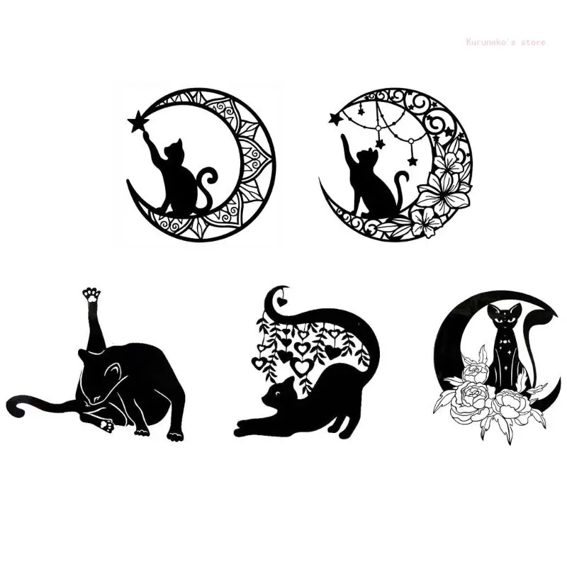 Versatile Moon Cat Shape Iron Decor Party Accent Indoor or Outdoor Use, Spooky Festive Hangings Ornaments ,Door Frames
Versatile Moon Cat Shape Iron Decor Party Accent Indoor or Outdoor Use, Spooky Festive Hangings Ornaments ,Door Frames