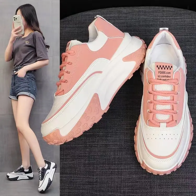 Модные и удобные туфли для женщин, новинка весны 2023, универсальные спортивные туфли на толстой подошве с подъемом, на шнуровке 
Модные и удобные туфли для женщин, новинка весны 2023, универсальные спортивные туфли на толстой подошве с подъемом, на шнуровке