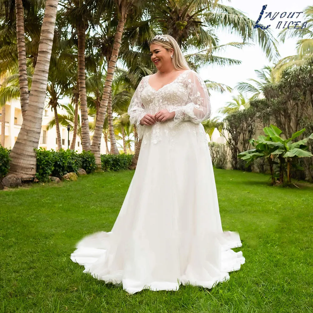 LAYOUT NICEB Elegant Plus Size Women Wedding Dress 2024 Vintage Full Sleeves V-Neck Bride Gowns Applique A-Line Vestido De Novia
LAYOUT NICEB Elegant Plus Size Women Wedding Dress 2024 Vintage Full Sleeves V-Neck Bride Gowns Applique A-Line Vestido De Novia