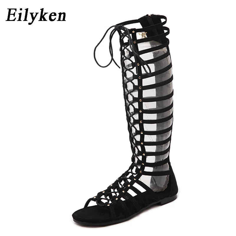 Eilyke High Quality Soft Leather Women Sandals Strappy Open toe Knee Summer Gladiator Flat Sandals Roman Bandage Casual Boots
Eilyke High Quality Soft Leather Women Sandals Strappy Open toe Knee Summer Gladiator Flat Sandals Roman Bandage Casual Boots