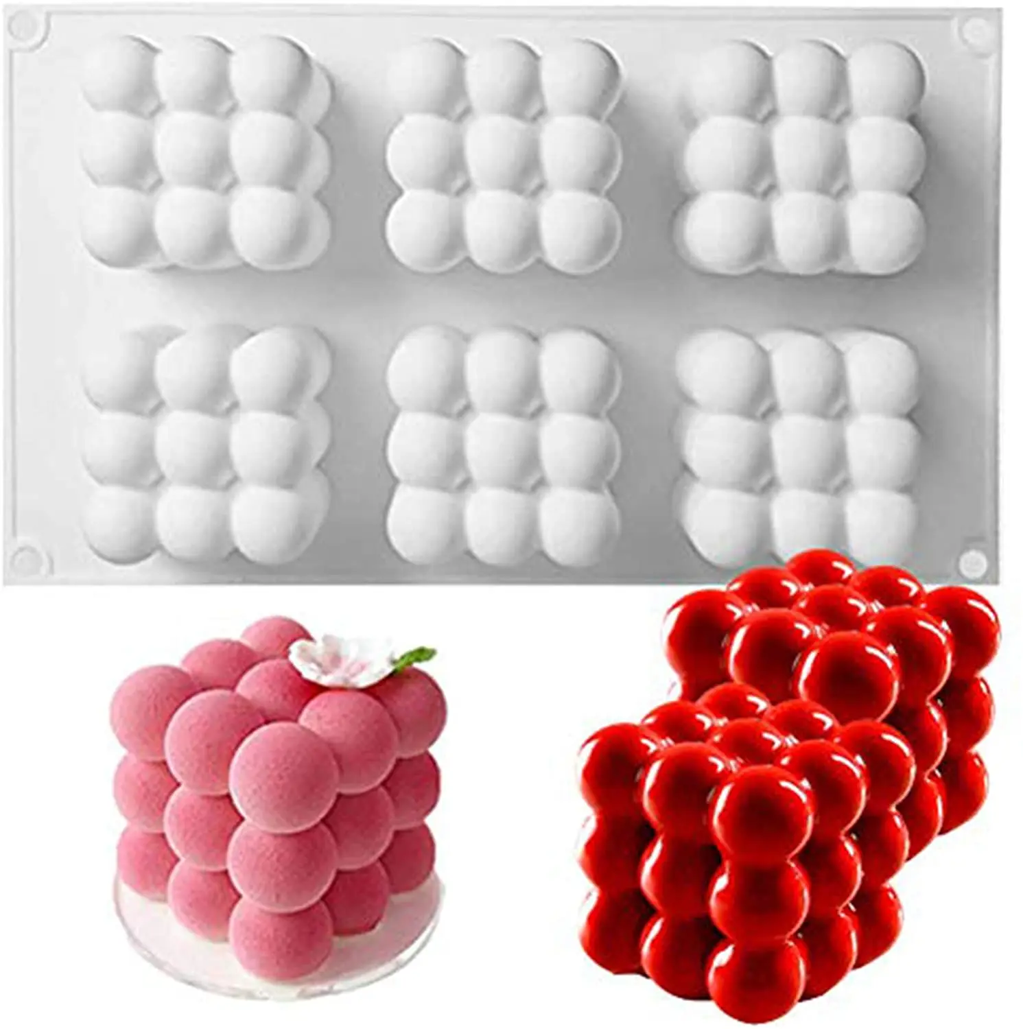 Bubble Silicone Baking Mold for Mousse Cake Silicone Candle Mold French Dessert Mold for Pastry Chocolate Pudding Ice Cream
Bubble Silicone Baking Mold for Mousse Cake Silicone Candle Mold French Dessert Mold for Pastry Chocolate Pudding Ice Cream