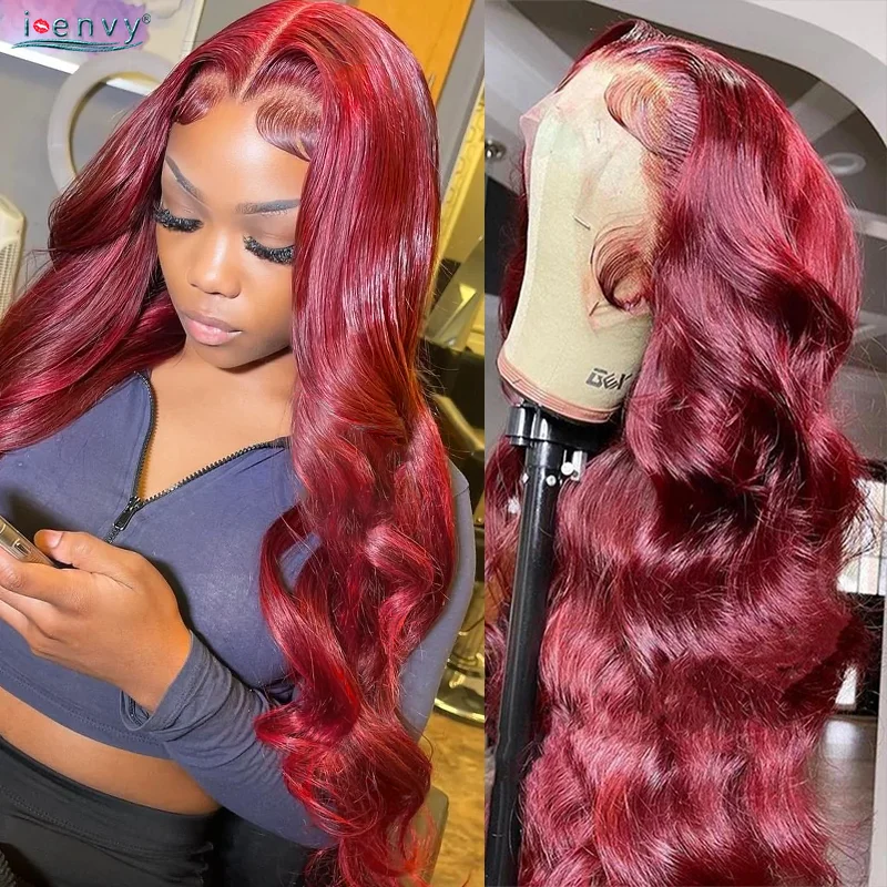 13x4 Colored 99J Burgundy Lace Front Wigs Body Wave Human Hair Red Lace Front Human Hair Wigs For Women Transparent Lace Wig
13x4 Colored 99J Burgundy Lace Front Wigs Body Wave Human Hair Red Lace Front Human Hair Wigs For Women Transparent Lace Wig