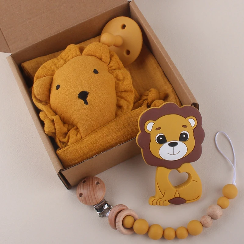 5Pcs/set New Cartoon Lion Pacifier Set Baby Pacifier Chain Teether Toy Baby Gift Newborn Birth Gift Baby Pacifier Clip Pendant
5Pcs/set New Cartoon Lion Pacifier Set Baby Pacifier Chain Teether Toy Baby Gift Newborn Birth Gift Baby Pacifier Clip Pendant