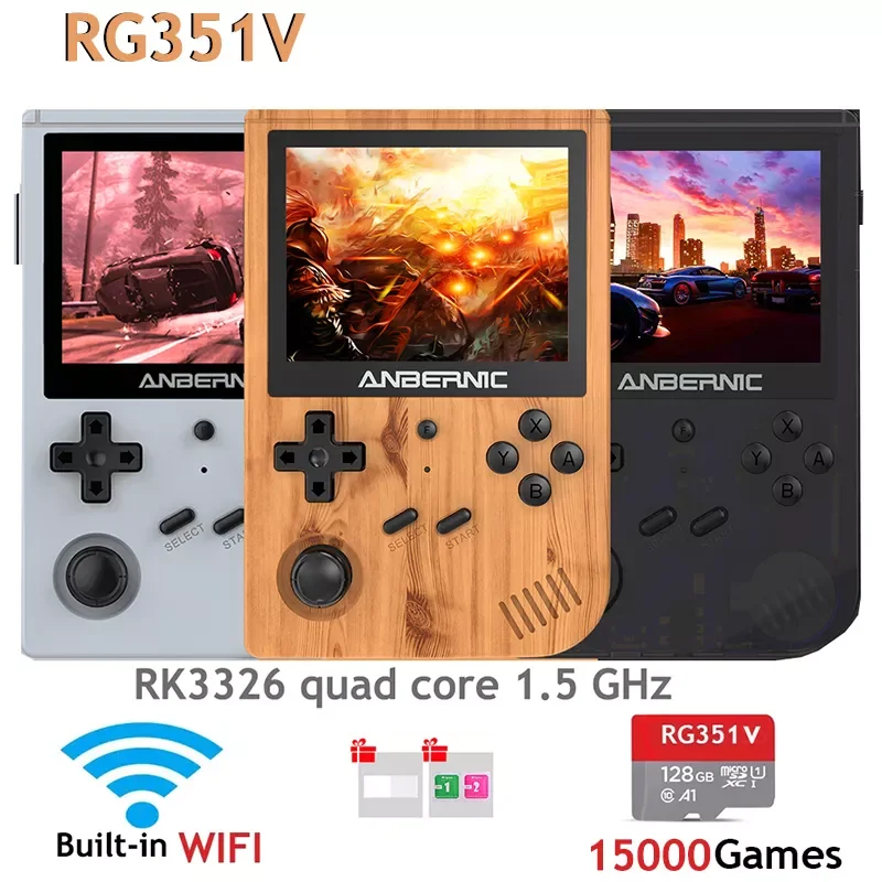 NEW RG351V Retro Games Built-in 128G 15000 Games RK3326 3.5INCH handheld game console Emulator For PS1 Xmas Gift for Kids
NEW RG351V Retro Games Built-in 128G 15000 Games RK3326 3.5INCH handheld game console Emulator For PS1 Xmas Gift for Kids