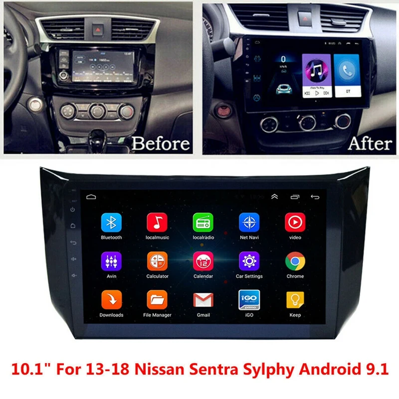 10.1 Inch Android 9.1 Car Navigation Stereo Multimedia Player GPS Radio For Nissan Sentra 2013-2017 (1GB+16GB )
10.1 Inch Android 9.1 Car Navigation Stereo Multimedia Player GPS Radio For Nissan Sentra 2013-2017 (1GB+16GB )