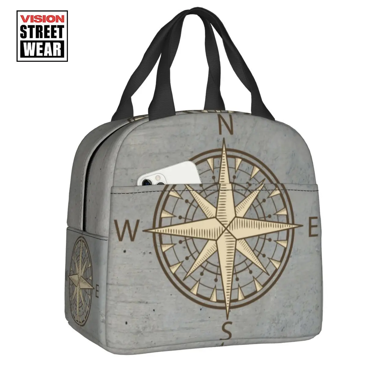 2023 New Gray Compass Insulated Lunch Bags for Work School Nautical Sailing Sailor Resuable Thermal Cooler Lunch Box Women Kids
2023 New Gray Compass Insulated Lunch Bags for Work School Nautical Sailing Sailor Resuable Thermal Cooler Lunch Box Women Kids
