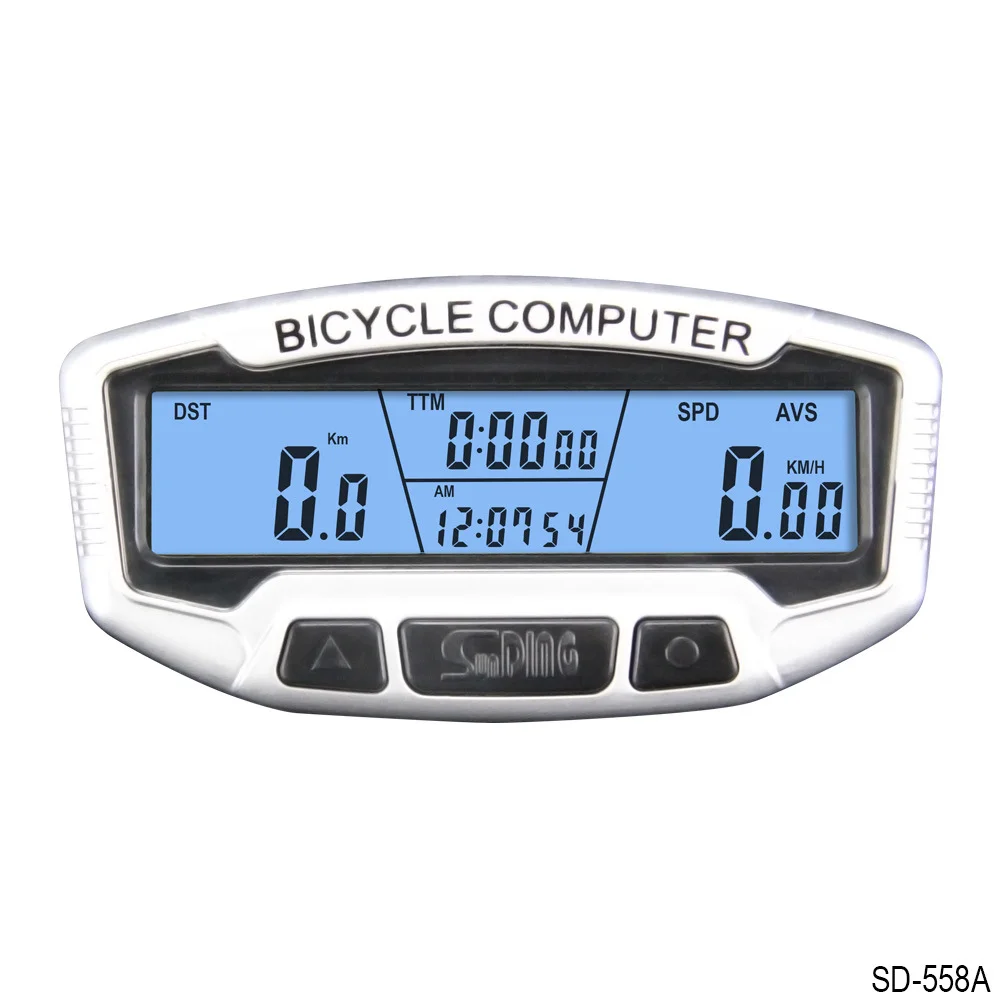 10Pcs/lot Car Bicycle Speedometer Wired Computer Stopwach Odometer LCD Screen Blue Backlight Auto Clear Sunding SD-558A
10Pcs/lot Car Bicycle Speedometer Wired Computer Stopwach Odometer LCD Screen Blue Backlight Auto Clear Sunding SD-558A