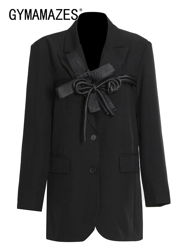 GYMAMAZES High Street Black Blazer For Women Notched Collar Long Sleeve Single Breasted Loose Straight Coats Female 2022 Clothes
GYMAMAZES High Street Black Blazer For Women Notched Collar Long Sleeve Single Breasted Loose Straight Coats Female 2022 Clothes