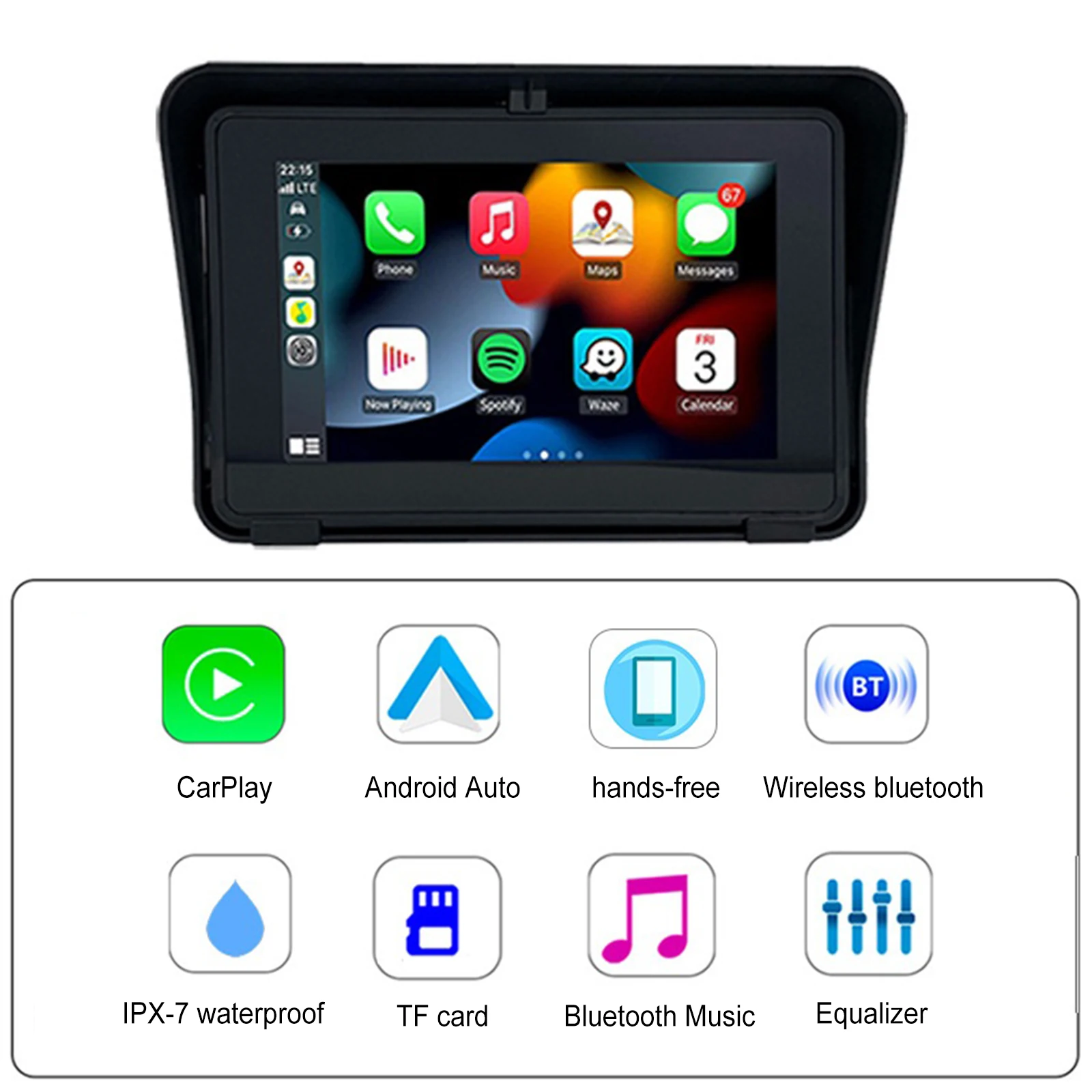 Водонепроницаемая IPX7 мотоциклетная навигация GPS 5-дюймовый экран CarPlay двойной Bluetooth поддержка подключения Bluetooth гарнитура Linux OS 
Водонепроницаемая IPX7 мотоциклетная навигация GPS 5-дюймовый экран CarPlay двойной Bluetooth поддержка подключения Bluetooth гарнитура Linux OS