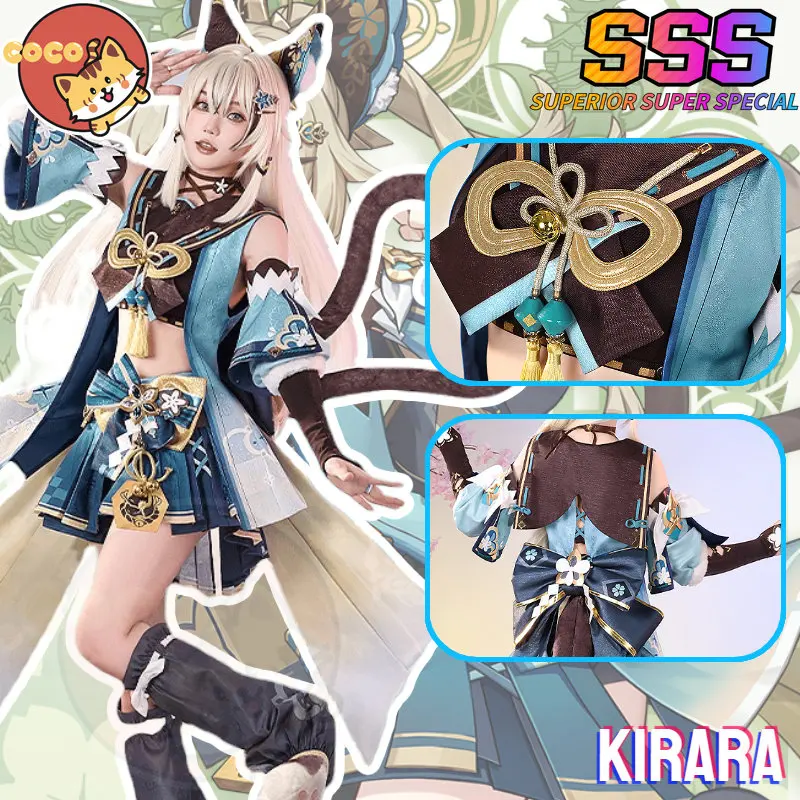 Косплей-костюм из игры CoCos-SSS Genshin Impact Kirara, полный комплект, аксессуары для ролевых игр, косплей-костюм из парика Kirara
Косплей-костюм из игры CoCos-SSS Genshin Impact Kirara, полный комплект, аксессуары для ролевых игр, косплей-костюм из парика Kirara