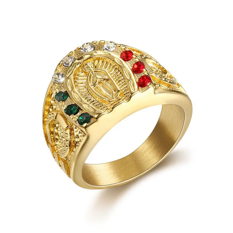Classic Catholic Multicolor Zircon Virgin Mary Metal Amulet Rings for Men Women Religious Style Prayer Jewelry
Classic Catholic Multicolor Zircon Virgin Mary Metal Amulet Rings for Men Women Religious Style Prayer Jewelry