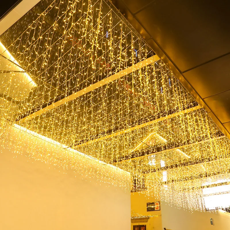 Christmas Curtain Icicle LED String Lights Droop 0.6-0.8M Decoration for Home Party Outdoor Garland Street The House Decor 220V
Christmas Curtain Icicle LED String Lights Droop 0.6-0.8M Decoration for Home Party Outdoor Garland Street The House Decor 220V