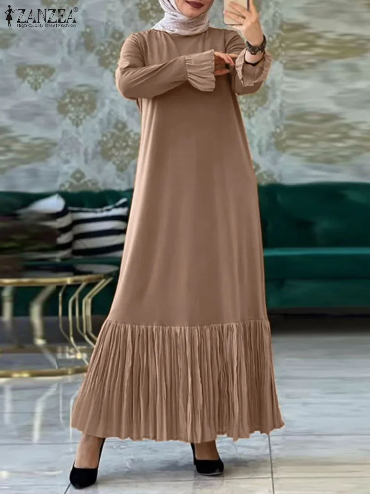 2023 ZANZEA Women Holiday Vintage Party Robe Fashion Solid Muslim Dress Long Sleeve Ruffles Hem Sundress Spring Turkey Kaftan
2023 ZANZEA Women Holiday Vintage Party Robe Fashion Solid Muslim Dress Long Sleeve Ruffles Hem Sundress Spring Turkey Kaftan