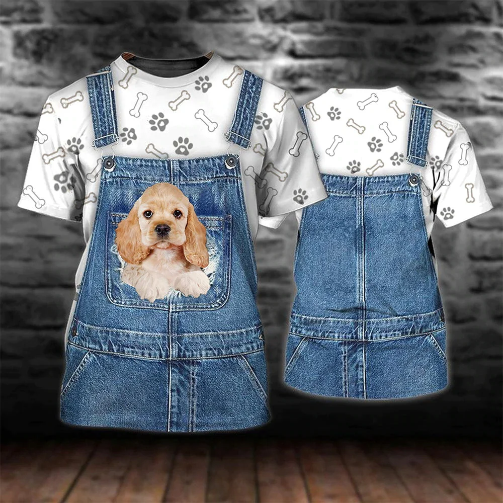 CLOOCL Fashion Animals T-shirts Cocker Spaniel Overalls Printed Tees Casual Pullovers Harajuku Graphic T Shirts Women Clothing
CLOOCL Fashion Animals T-shirts Cocker Spaniel Overalls Printed Tees Casual Pullovers Harajuku Graphic T Shirts Women Clothing