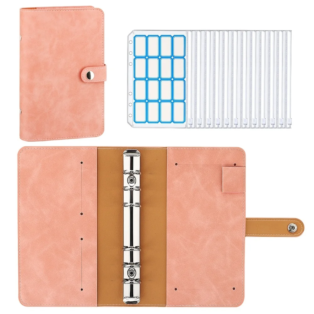 Budget Binder with Zipper Envelopes,A6 Notebook,6-Ring Loose-Leaf PU Leather Cover Folder Planner Envelopes
Budget Binder with Zipper Envelopes,A6 Notebook,6-Ring Loose-Leaf PU Leather Cover Folder Planner Envelopes