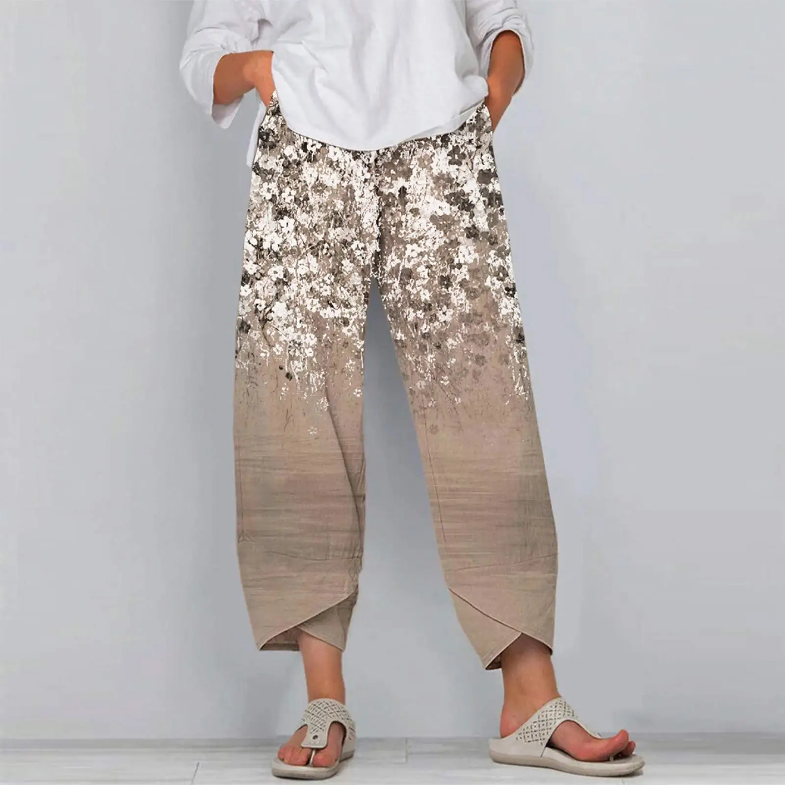 Fashion Leisure Pants Womens Printed Retro Side Pockets Straight Leg Summer Baggy Beach Cropped Trousers Floral
Fashion Leisure Pants Womens Printed Retro Side Pockets Straight Leg Summer Baggy Beach Cropped Trousers Floral