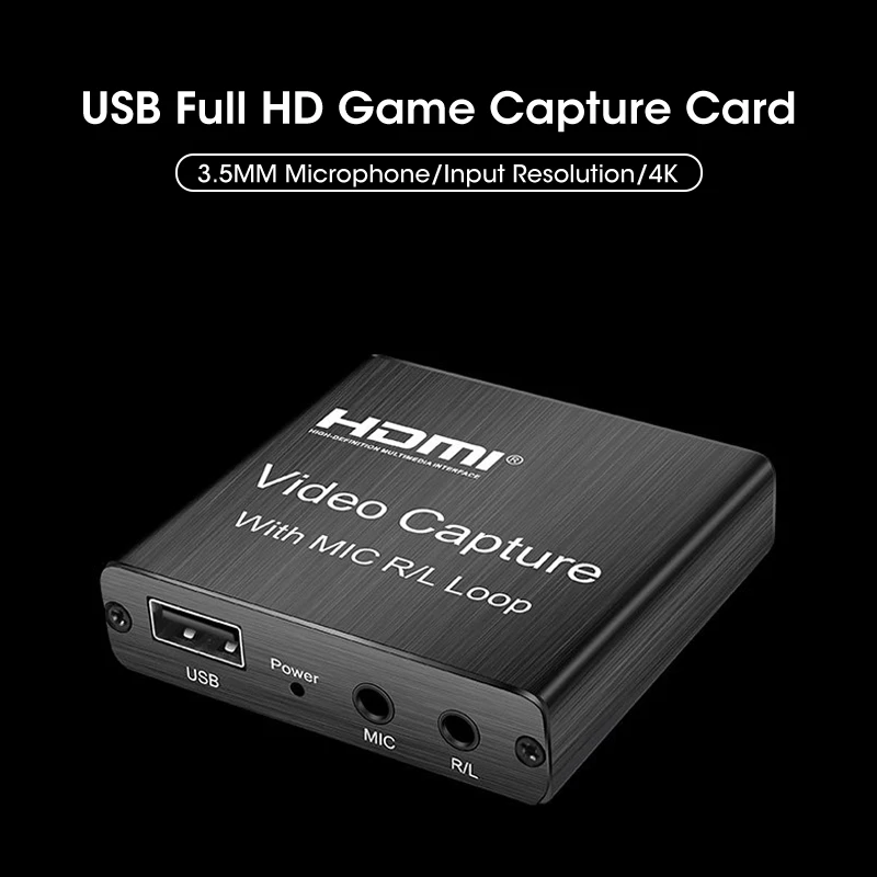 HD 1080P 4K HDMI Video Capture Card HDMI To USB 2.0 3.0 Placa De Captura Board Game Record Live Streaming Broadcast TV HDMI Loop
HD 1080P 4K HDMI Video Capture Card HDMI To USB 2.0 3.0 Placa De Captura Board Game Record Live Streaming Broadcast TV HDMI Loop