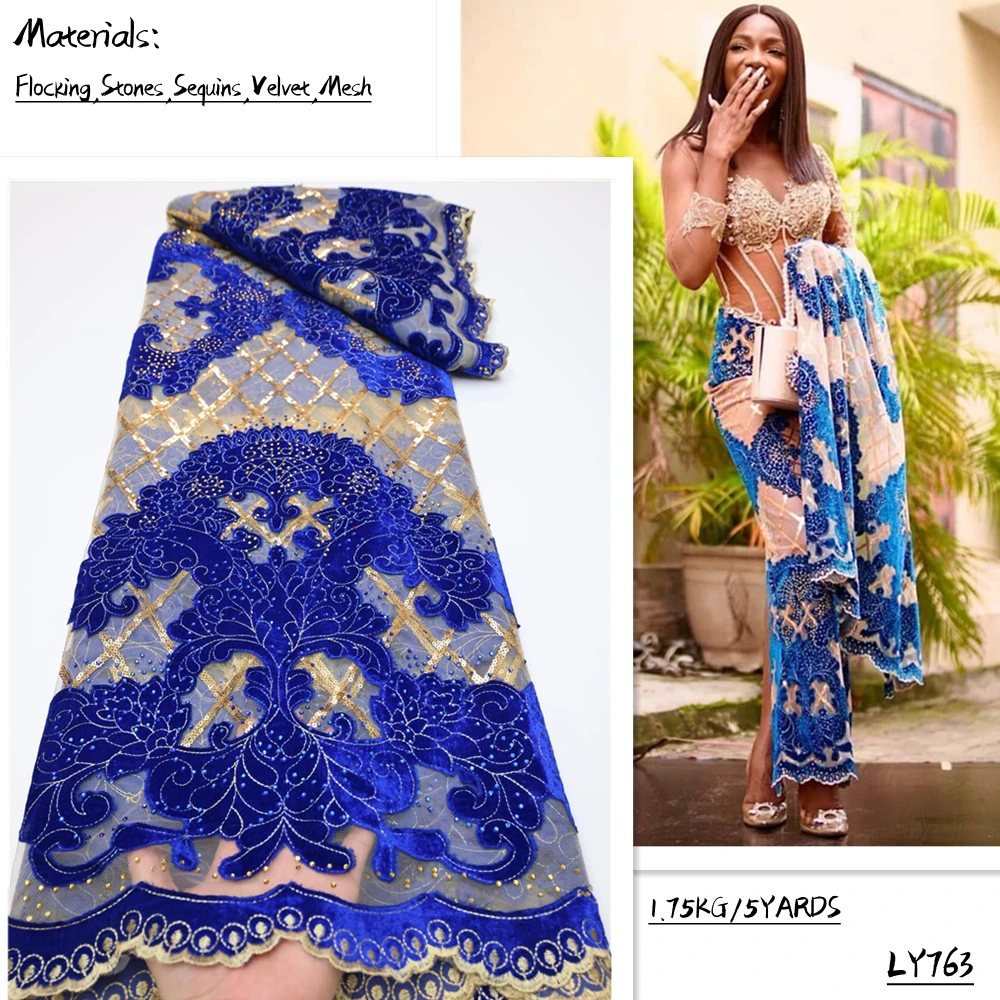 PGC 2022 High Quality Stone African Lace Fabric Velvet Lace Fabric With Sequins Embroidery Nigerian Tulle Mesh For Wedding LY763
PGC 2022 High Quality Stone African Lace Fabric Velvet Lace Fabric With Sequins Embroidery Nigerian Tulle Mesh For Wedding LY763