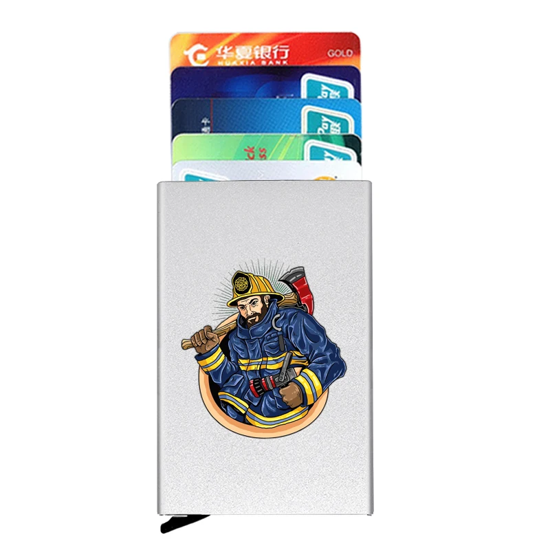 Fashion Brave Firefighter Printing Anti-theft ID Credit Card Holder Thin Aluminium Metal Wallets Pocket Case Bank Card Box
Fashion Brave Firefighter Printing Anti-theft ID Credit Card Holder Thin Aluminium Metal Wallets Pocket Case Bank Card Box