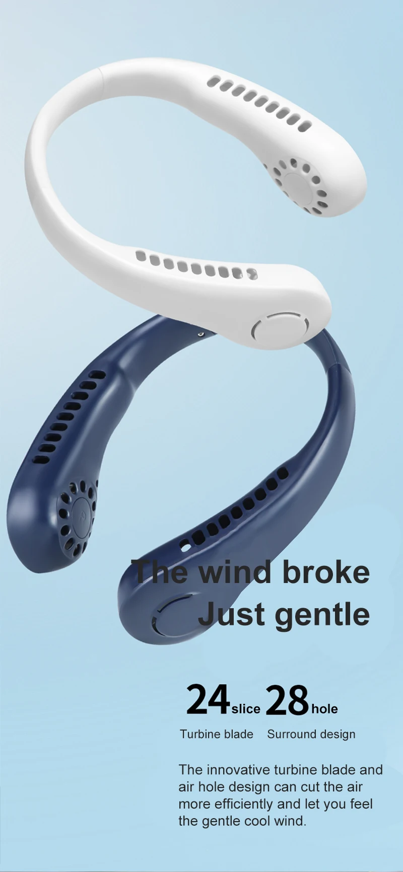 Leafless Hanging Neck Fan Neck Cool Air Outlets Ventilador Fan Rechargeable Mini Cooling Fans Air Cooling Wearable Neckband Fan
Leafless Hanging Neck Fan Neck Cool Air Outlets Ventilador Fan Rechargeable Mini Cooling Fans Air Cooling Wearable Neckband Fan