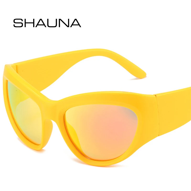 SHAUNA Retro Cat Eye Women Sunglasses Fashion Colorful Mirror Goggles Men Punk Sports Sun Glasses
SHAUNA Retro Cat Eye Women Sunglasses Fashion Colorful Mirror Goggles Men Punk Sports Sun Glasses