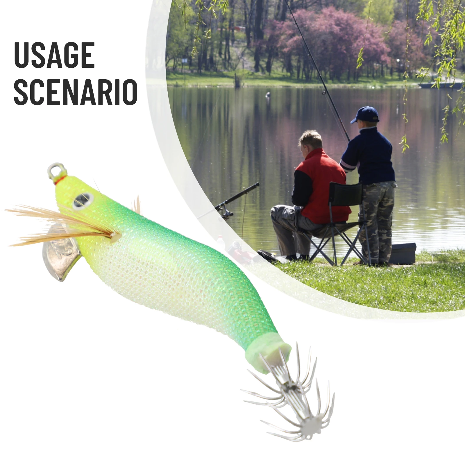 Squid Hook Luya Bait 2.2# Luminous Wooden Shrimp Bait Reflective Coating Strong Penetrating Power Fishing Accessories
Squid Hook Luya Bait 2.2# Luminous Wooden Shrimp Bait Reflective Coating Strong Penetrating Power Fishing Accessories
