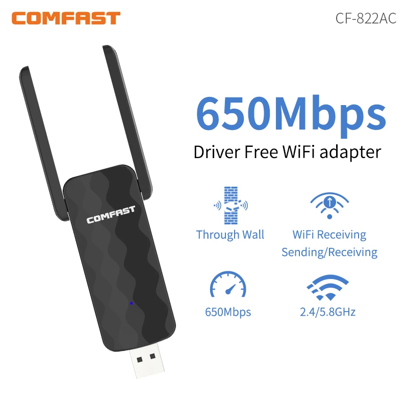 Free Driver USB Wifi Adapter 650Mbps RTL8811CU Dual Band 2.4+5.8Ghz Wireless Network Card with 3dBi Antennas Wi-Fi Receiver
Free Driver USB Wifi Adapter 650Mbps RTL8811CU Dual Band 2.4+5.8Ghz Wireless Network Card with 3dBi Antennas Wi-Fi Receiver