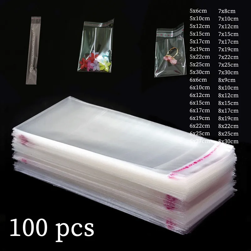 100 sealed transparent plastic bags, self-adhesive packaging bags, cellophane, jewelry, cookies, gifts and candy packaging
100 sealed transparent plastic bags, self-adhesive packaging bags, cellophane, jewelry, cookies, gifts and candy packaging