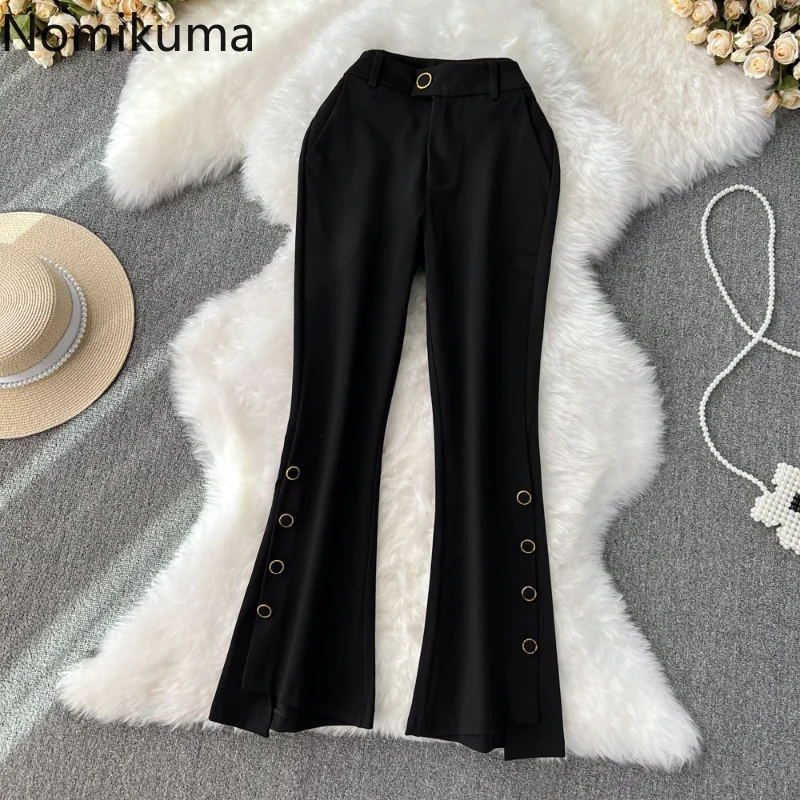 Nomikuma Pants Women Autumn Winter High Waist Split Hem Simple Pantalon Pour Femme Vintage Temperament Fashion Trousers Women
Nomikuma Pants Women Autumn Winter High Waist Split Hem Simple Pantalon Pour Femme Vintage Temperament Fashion Trousers Women