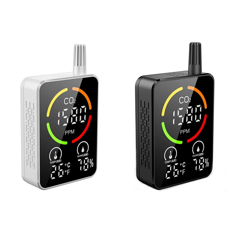 Portable CO2 Meter, Smart 3-In-1 Tool For Carbon Dioxide Detection, Thermometer For Monitoring Indoor Air Quality
Portable CO2 Meter, Smart 3-In-1 Tool For Carbon Dioxide Detection, Thermometer For Monitoring Indoor Air Quality