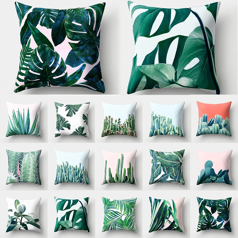 Green Tropical Plant Pillow Case Customized Polyester Leaf Cushion Cover Sofa Waist Pillow Home Decoration Pillow Case
Green Tropical Plant Pillow Case Customized Polyester Leaf Cushion Cover Sofa Waist Pillow Home Decoration Pillow Case