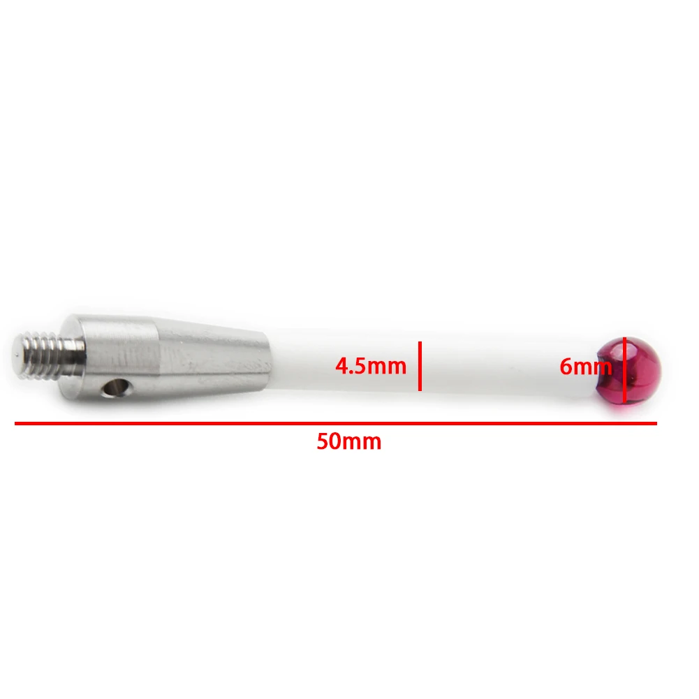 CMM Touch Probe Stylus 6mmDia Rubine Balls Ceramic Stem M4 CMM A-5000-3709 Touch Probe Tools For Fabrication&Metalworking Part
CMM Touch Probe Stylus 6mmDia Rubine Balls Ceramic Stem M4 CMM A-5000-3709 Touch Probe Tools For Fabrication&Metalworking Part