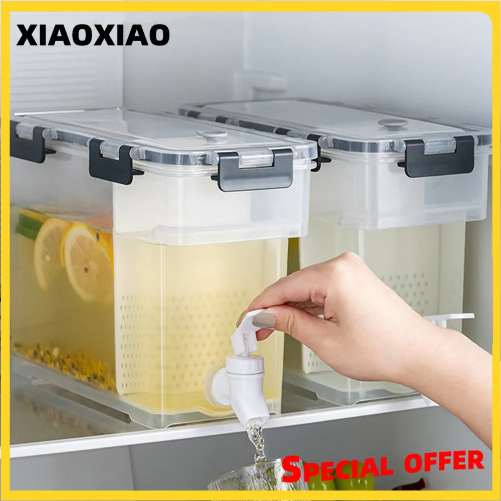 3.5L Cold Kettle Refrigerator With Faucet Household Lemonade Bottle Drinkware Cold Water Container For Kitchen Cool Water Bucket
3.5L Cold Kettle Refrigerator With Faucet Household Lemonade Bottle Drinkware Cold Water Container For Kitchen Cool Water Bucket