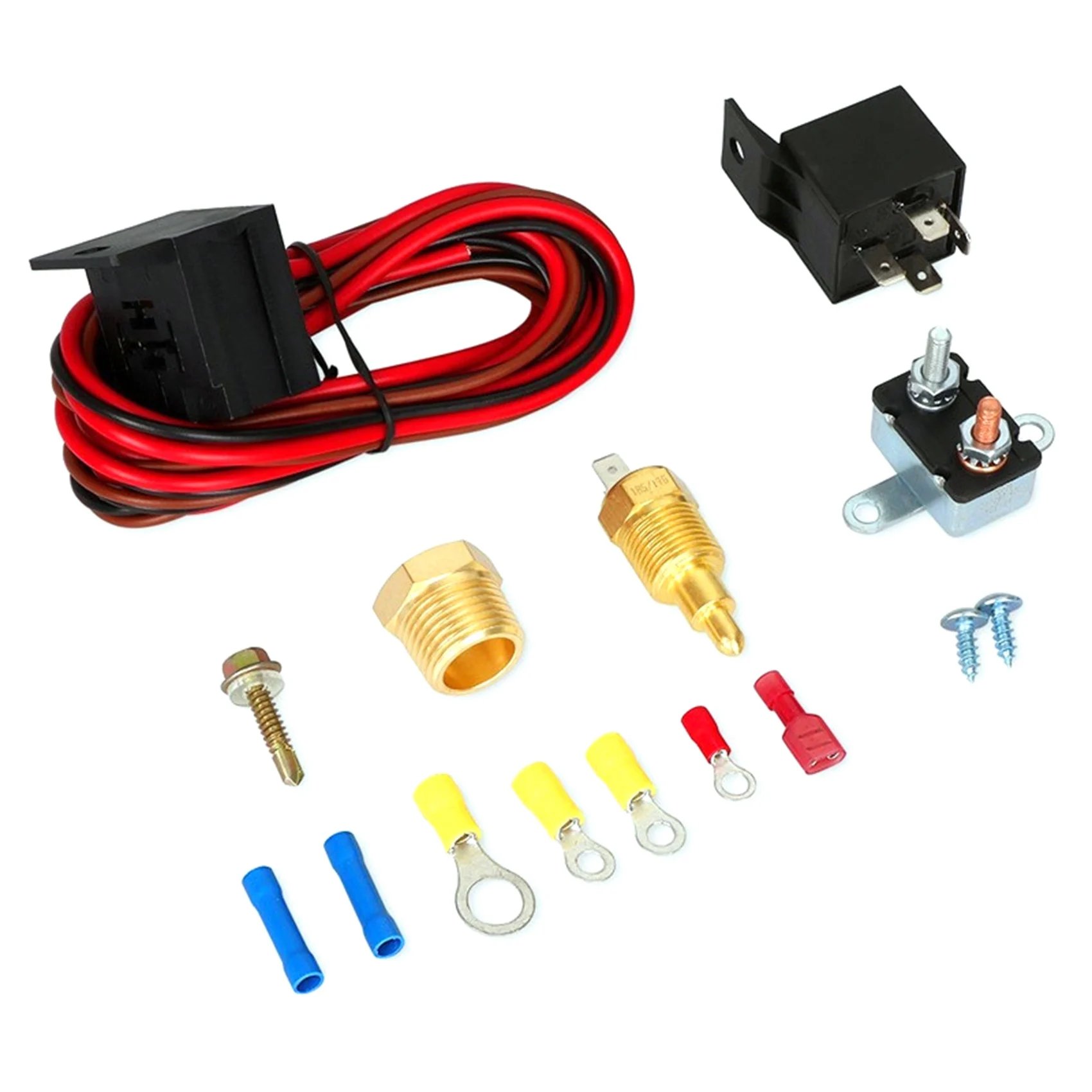60A Car Relay Wire Harness Temperature Sensor Electric Cool Fan Switch Thermostat Wire Assembly for 406 427 Engine
60A Car Relay Wire Harness Temperature Sensor Electric Cool Fan Switch Thermostat Wire Assembly for 406 427 Engine