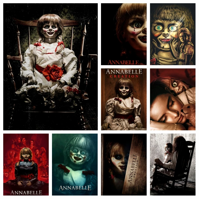 Annabelle возвращается домой страшный фильм алмазная живопись Стразы картина темная