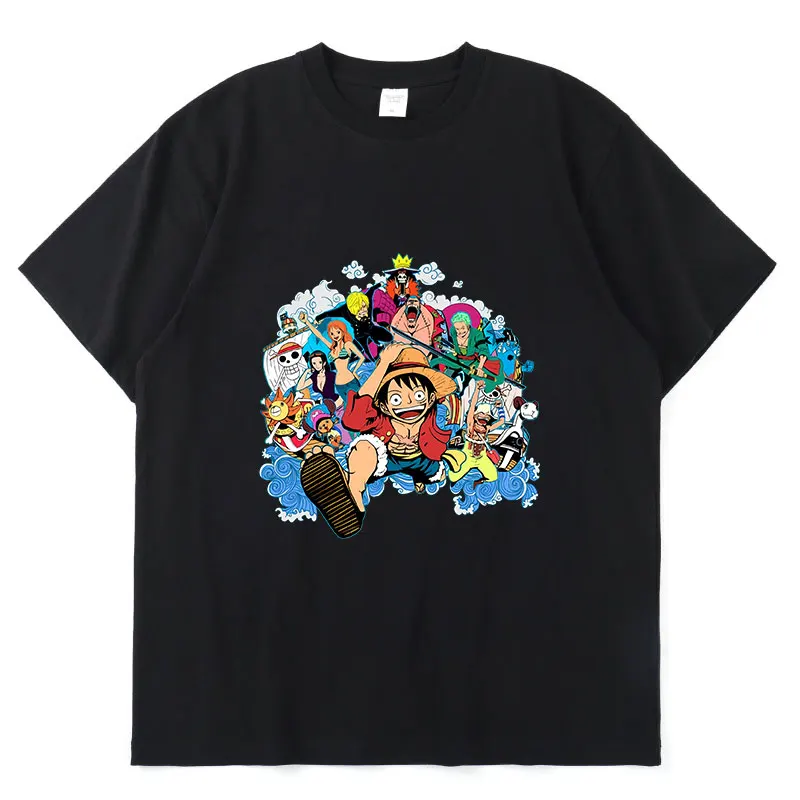 Аниме One Piece Roronoa Зоро, Луффи Новая модная комиксная летняя свободная простая парная футболка большого размера с коротким рукавом
Аниме One Piece Roronoa Зоро, Луффи Новая модная комиксная летняя свободная простая парная футболка большого размера с коротким рукавом