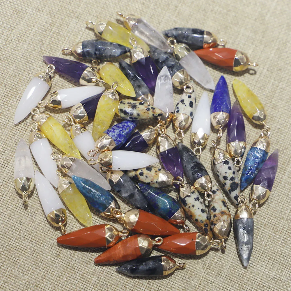 Hotsell New Natural Stone Pointed Arrow Pepper Necklace Pendant Reiki Charms Fashion Jewellery Making Accessories Wholesale 8Pcs
Hotsell New Natural Stone Pointed Arrow Pepper Necklace Pendant Reiki Charms Fashion Jewellery Making Accessories Wholesale 8Pcs