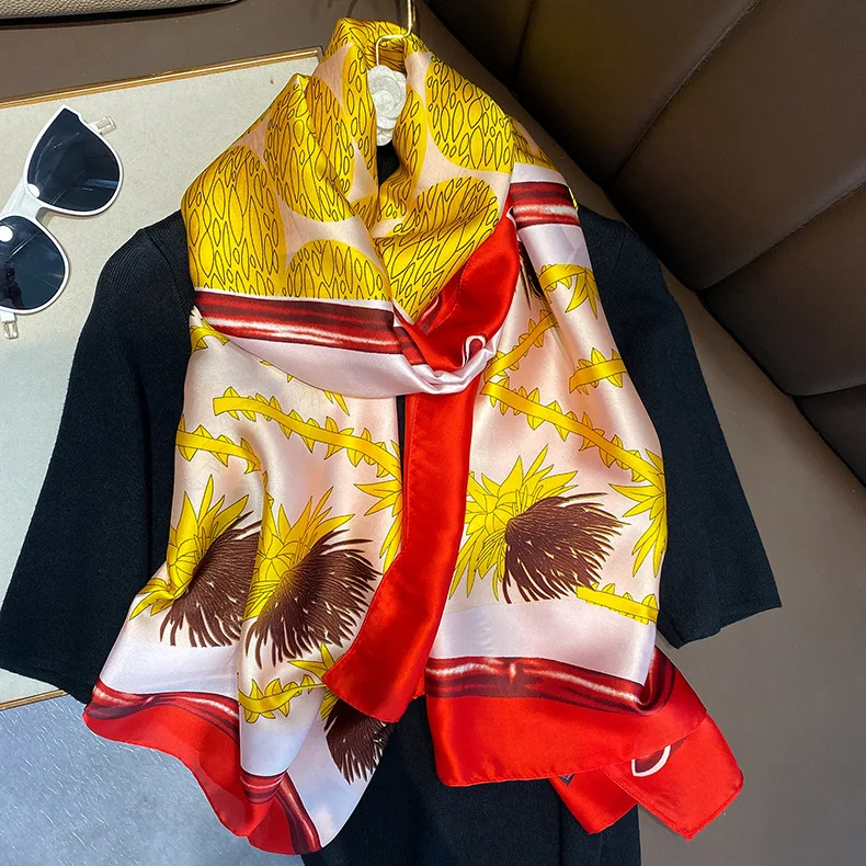 Luxury Brand Shawls Wraps Print Silk Scarf Women Neckerchief Female Large Beach Stoles Hijab Lady Bandana Bufanda Foulard 2023
Luxury Brand Shawls Wraps Print Silk Scarf Women Neckerchief Female Large Beach Stoles Hijab Lady Bandana Bufanda Foulard 2023