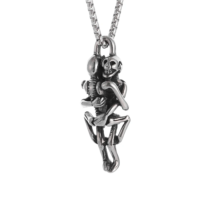 Vintage Gothic Hug Skull Couple Pendant Necklace Men Women Infinite Love Punk Halloween Hip Hop Jewelry Gifts
Vintage Gothic Hug Skull Couple Pendant Necklace Men Women Infinite Love Punk Halloween Hip Hop Jewelry Gifts