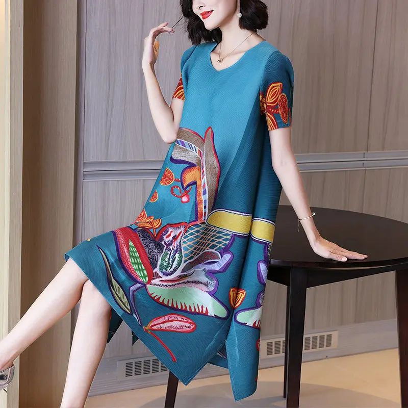 Mother summer dress foreign farewear 2022 new fat mm loose print short-sleeved large size women's a word skirt o neck dress
Mother summer dress foreign farewear 2022 new fat mm loose print short-sleeved large size women's a word skirt o neck dress