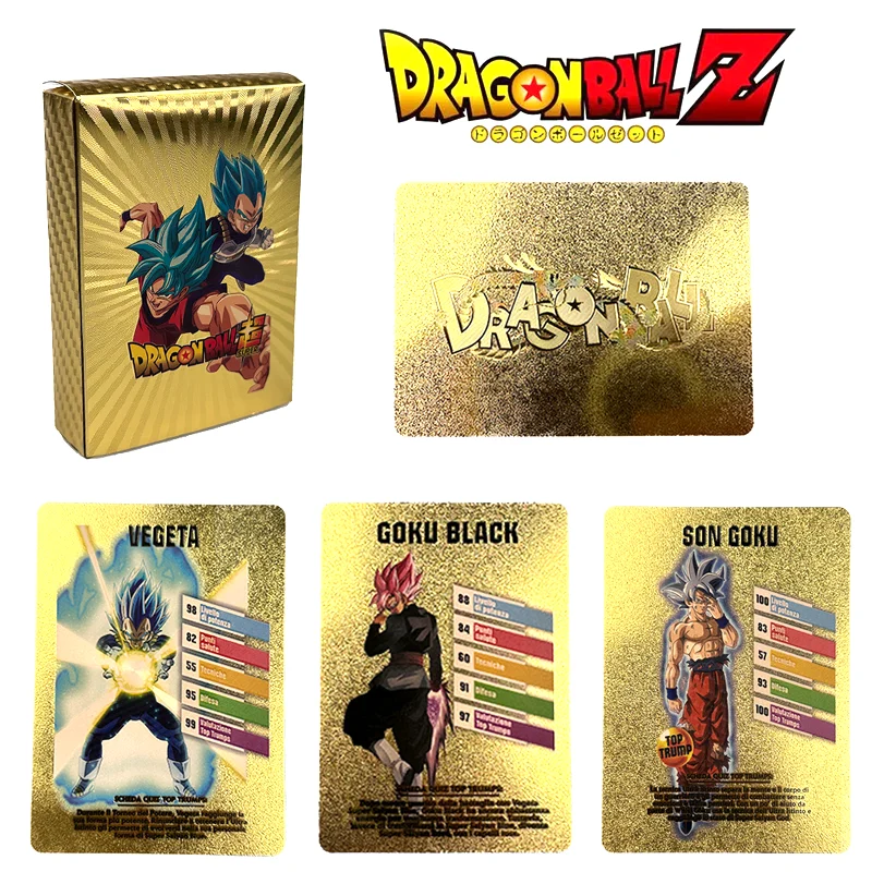 Anime Dragon Ball Genuine Gold Foil Cards Goku Freeza Super Sayajins High Energy Collection Battle Game Cards Kids Toys Gifts
Anime Dragon Ball Genuine Gold Foil Cards Goku Freeza Super Sayajins High Energy Collection Battle Game Cards Kids Toys Gifts