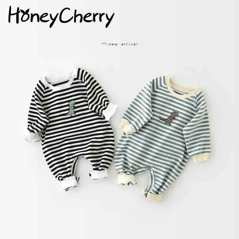 HoneyCherry Embroidery New Baby Striped Long-sleeved Leotard Romper Baby Clothes
HoneyCherry Embroidery New Baby Striped Long-sleeved Leotard Romper Baby Clothes