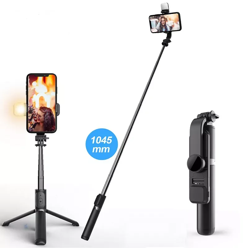 Foldable Mini Wireless Bluetooth Selfie Stick Tripod With Fill Light Shutter Remote Control For iphone 13 12 11 Pro IOS Android
Foldable Mini Wireless Bluetooth Selfie Stick Tripod With Fill Light Shutter Remote Control For iphone 13 12 11 Pro IOS Android
