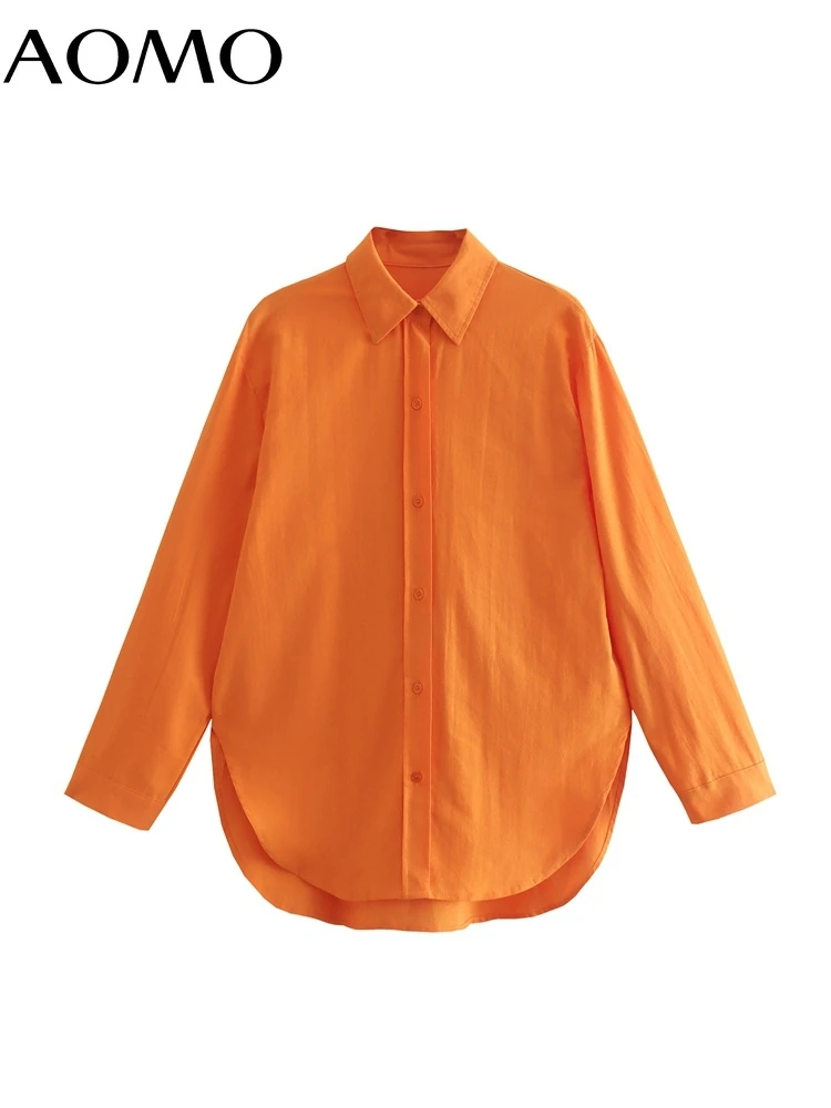 AOMO Women Orange Oversized Cotton Linen Shirt Long Sleeve 2022 Chic Female High Street Loose Shirt AB56A
AOMO Women Orange Oversized Cotton Linen Shirt Long Sleeve 2022 Chic Female High Street Loose Shirt AB56A