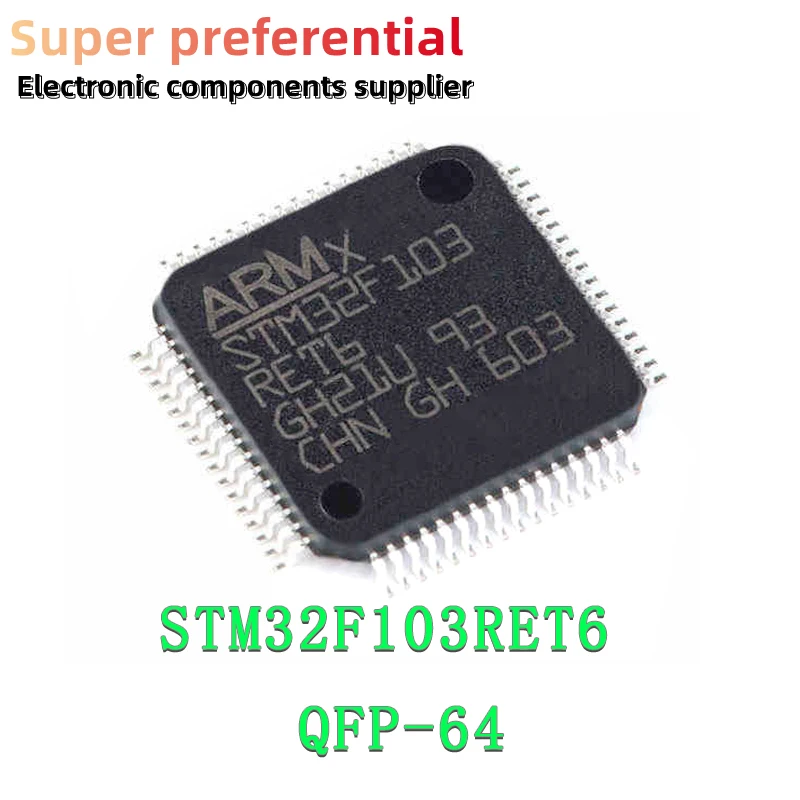 1PCS STM32F103RET6 QFP64 QFP ARM new and original IC