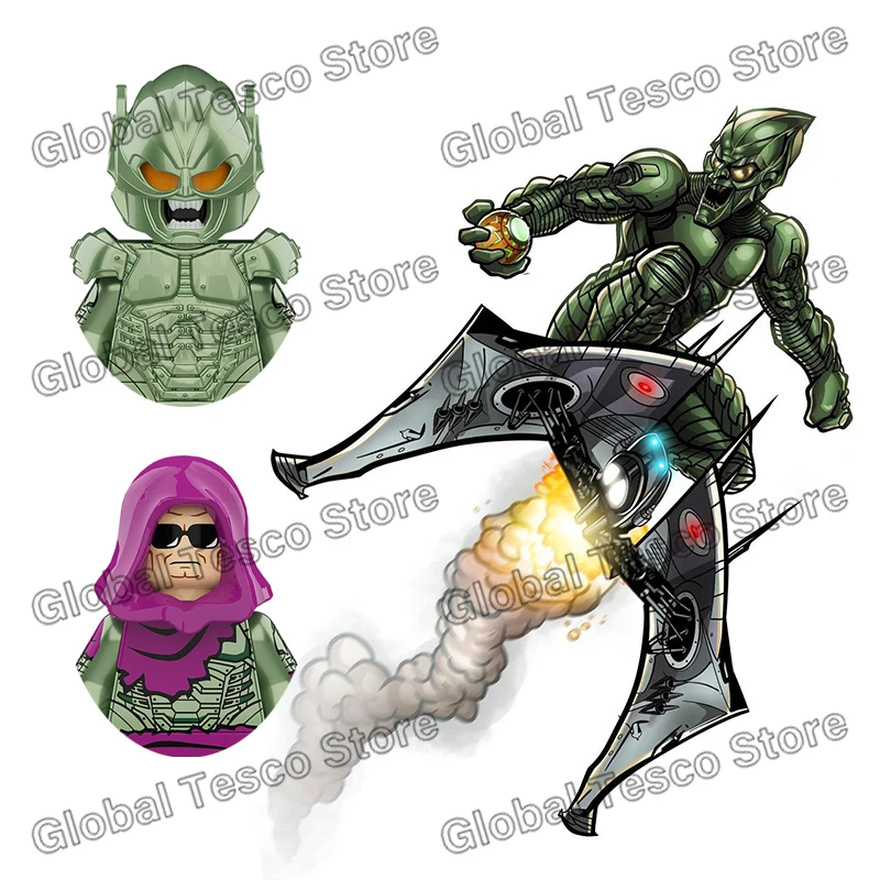 Superhero Series Mini Action Figures Building Blocks Super Villain Green Goblin Model Toys Norman Osborn Diy Compatible Bricks
Superhero Series Mini Action Figures Building Blocks Super Villain Green Goblin Model Toys Norman Osborn Diy Compatible Bricks
