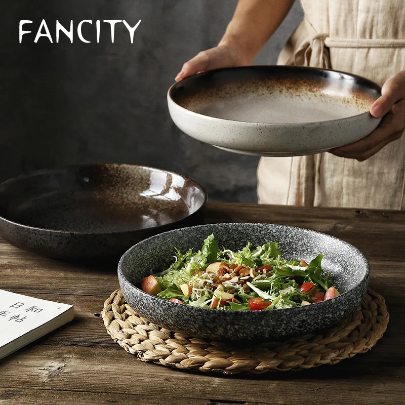 Глубокие круглые тарелки FANCITY, креативные керамические тарелки, домашние тарелки, ретро фарфоровые тарелки
Глубокие круглые тарелки FANCITY, креативные керамические тарелки, домашние тарелки, ретро фарфоровые тарелки